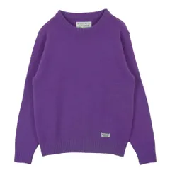 WACKO MARIA ワコマリア 22SS 22SS-WMK-KN01 CLASSIC CREW NECK SWEATER クラシック クルーネック ウール ニット セーター パープル系 S【美品】【中古】のサムネイル