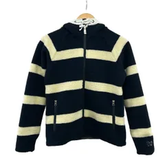 HELLY HANSEN(ヘリーハンセン) コート サイズWL レディース - ネイビー×アイボリー 長袖/ボーダー/ジップアップ/秋/冬のサムネイル
