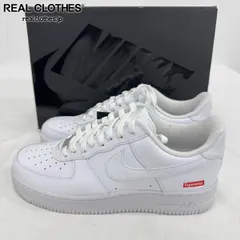 【未使用】Supreme×NIKE/シュプリーム×ナイキ AIR FORCE 1 LOW/エア フォース 1 ロー ホワイト CU9225-100/27.5のサムネイル