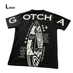 【GOTCHA/ガッチャ】L 半袖プリントＴシャツ バックプリント ロゴTシャツ サーフ系 ブラック 黒 （中古・美品）のサムネイル