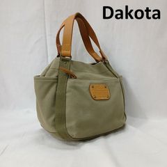 Dakota ダコタ ピット キャンバス コットントートバッグ ベージュ ヌメ