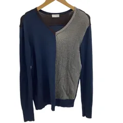 BALENCIAGA バレンシアガ メンズ Vネックニット SIZE S ネイビーのサムネイル