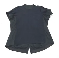 [盛岡77-0116] sacai サカイ Cotton PoplinxCotton Jersey T-Shirt コットン ポプリン パフスリーブ 半袖シャツ サイズ1 [中古/パケ][レディース]のサムネイル