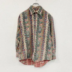 DRIES VAN NOTEN　ドリスヴァンノッテン　長袖シャツ/柄シャツ　総柄　緑　グリーン　54サイズ　古着のサムネイル