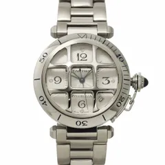 カルティエ Cartier パシャ 38mm グリッド W31059H3 メンズ 腕時計 デイト シルバー オートマ 自動巻き ウォッチ Pasha 90329326のサムネイル