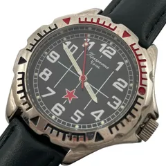 稼働 Vostok ボストーク 腕時計 手巻き 機械式 スケルトン 裏スケ 3針 アナログ ダイバー 黒文字盤 【n32】のサムネイル