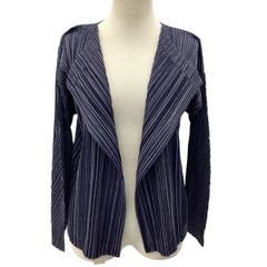 ISSEY MIYAKE イッセイミヤケ PLEATS PLEASE カーディガン ストライプ