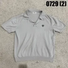 Carhartt WIP ハート ロゴ 半袖 ニット ポロ グレー xlのサムネイル