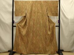 平和屋着物□上質な色無地 霞地紋 千草鼠色 正絹 逸品 DABI3865ya