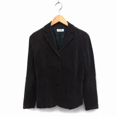 ボナペティ Bonappetit ジャケット アウター テーラード 総裏地 ベロア コットン 綿 無地 ディープブラウン /NT26のサムネイル