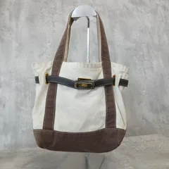 【訳あり】sita parantica　シータパランティカ　キャンバス　トートバッグ　ゴールド金具　キャンパス素材　ブラウン系　 古着のサムネイル