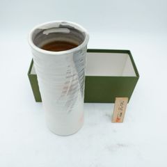 7　美濃焼　手描工房　１０号円筒型花瓶