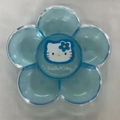 [Rare Vintage Heisei Retro] Sanrio ハローキティ Flower-shaped jewelry case (blue) B-227