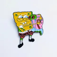 送料無料！ ★ピンズ PINS★ピンバッジ 【 SpongeBob SquarePants（スポンジボブ）】ボブとゲイリー〚アメリカン雑貨 アメトイ〛のサムネイル