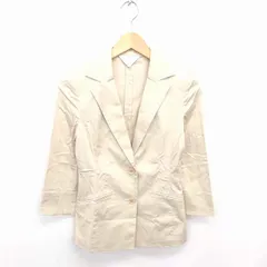 エスプリミュール ESPRITMUR ジャケット アウター テーラード 肩パッド 無地 シンプル 七分袖 9 ベージュ 薄茶 /TT25のサムネイル