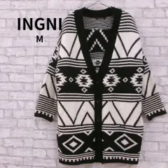 INGNI 幾何学模様ニットカーディガン M 古着のサムネイル