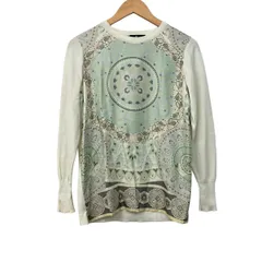 ETRO(エトロ) 長袖カットソー サイズ38 S レディース - アイボリー×ダークグレー×マルチ クルーネックのサムネイル