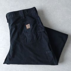 □古着 カーハート ペインターパンツ 黒 ワイド W40L32【WL6602