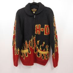 【姫路東店】 中古 HARLEY-DAVIDSON | ハーレーダビットソン セーター フレイム 10023 ブラック サイズ：M 【93】 姫路東店】 中古 HARLEY-DAVIDSON | ハーレーダビットソン セーター