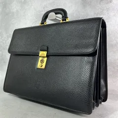 人気✨LOEWE　ロエベ ビジネスバッグ　ブリーフケース ブラック レザー 黒 ヴィンテージ アナグラムのサムネイル