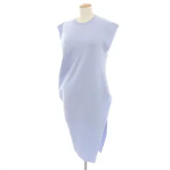 【中古】イッセイミヤケ ISSEY MIYAKE 2025年春夏 クルーネック ノースリーブ 変形 ニット チュニック スマルトブルー系【サイズ表記なし（L位）】【レディース】のサムネイル