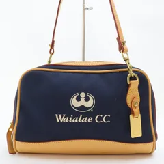 2607-46 ドゥーニー＆バーク ショルダーバッグ DOONEY&BOURKE Waialae c.c. キャンバス×レザー製 ネイビー×キャメルのサムネイル