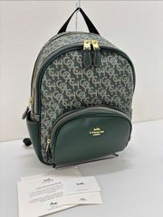 入手困難》コーチ リュック バックパック モノグラム レザー PVC 緑 