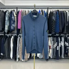 (百貨店購入)(XL) STONE ISLAND ストーンアイランド ウール リネン ニット ジップアップのサムネイル