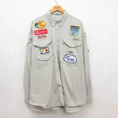 XL/古着 コロンビア 長袖 フィッシング シャツ メンズ 00年代 00s ワッペン PFG 大きいサイズ ベージュ【spe】 26jul21のサムネイル
