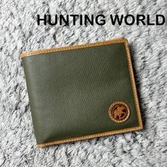 HUNTING WORLD ハンティングワールド 二つ折り財布 バチュークロス 札入れ カーキのサムネイル