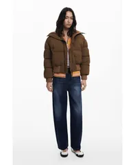 デジグアル レディース アウター ジャケット・ブルゾン ジャケット Desigual Womens Padded bomber jacket Brown ブラウンのサムネイル