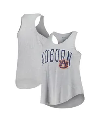 プロファイル レディース トップス タンクトップ ロゴ Profile Womens Heather Gray Auburn Tigers Arch Logo Racerback Scoop Neckのサムネイル