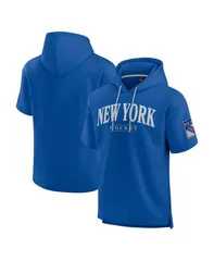 ファナティクス メンズ アウター パーカー・スウェット パーカー Fanatics Mens Blue New York Rangers Elements Ready Short Sleeve Pulのサムネイル
