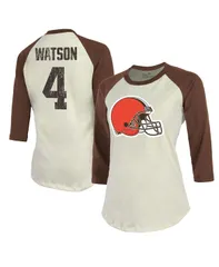 マジェスティック レディース トップス Tシャツ Majestic Womens Threads Deshaun Watson Cream Brown Cleveland Browns Name Nuのサムネイル