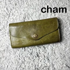 Cham チャム 長財布 フラップ レザー オリーブ カーキ 本革のサムネイル