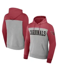 ファナティクス メンズ アウター パーカー・スウェット Fanatics Mens Heather Gray Arizona Cardinals Color Blocked Pullover Hoodのサムネイル