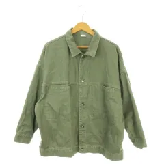 アーバンリサーチ ドアーズ URBAN RESEARCH DOORS ツイルジャケット 上着 M 緑 グリーン 無地 長袖 レギュラーカラー /MN31 ■GY70のサムネイル