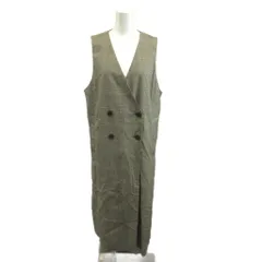 マッキントッシュフィロソフィー MACKINTOSH PHILOSOPHY ロングジレ 38 マルチカラー（ベージュ、黒、オレンジ） チェック柄 Vネック ダブルブレスト /NP ■GY08のサムネイル