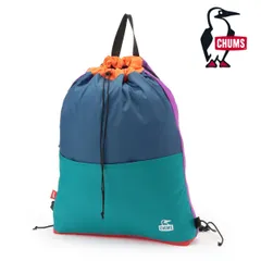 CHUMS チャムス パッカブル ナップサック 10L 軽量 折りたたみ リュック 巾着バッグ リップストップナイロン アウトドア 旅行 604217 TealGreenCrazyのサムネイル