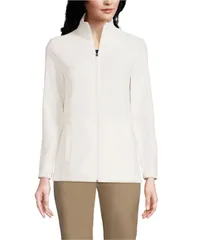 ランズエンド レディース アウター ジャケット・ブルゾン フリース ジャケット Lands End Womens Thermacheck 100 Fleece Jacket Ivory アイボリーのサムネイル