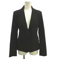 インディヴィ INDIVI ジャケット スーツ 上着 38 黒 ブラック 無地 長袖 2つボタン /CR ■GY70のサムネイル