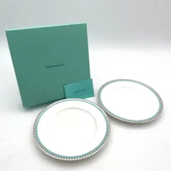 【未使用品】Tiffany & Co. ティファニー プラチナブルーバンドデザート 2枚のサムネイル