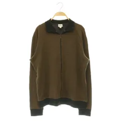 アルマーニ コレツィオーニ ARMANI COLLEZIONI シルクコットンニット ブルゾン ジップアップ L カーキ /MY ■OS ■ECC007のサムネイル