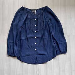 ロベルトカヴァリ シアーブラウス 長袖 ネイビー ゼブラ柄 - メルカリ