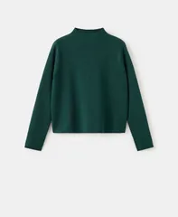 マンゴ レディース アウター ニット・セーター MANGO Womens Perkins Necknitted Sweater Dark Green グリーンのサムネイル