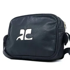 courreges クレージュ ショルダーバッグ カメラバッグ 黒 ブラック W21 ACロゴ ヴィンテージ ジャンク スクエア型 ポシェット ミニバッグ 斜め掛け 肩掛け レトロ 00s 鞄 かばん カバン レディースのサムネイル