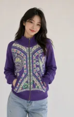 ETRO 紫 パータン ジップアップ ジャケットのサムネイル