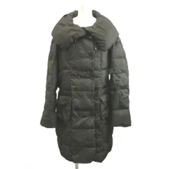 バーニーズニューヨーク BARNEYS NEW YORK ダウンコート 13 黒 ブラック ダブルブレスト 長そで ビッグカラー /NP ■GY08のサムネイル