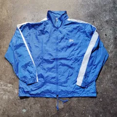 STUSSY SPORT 90's バックロゴデザイン トラックジャケット 紙タグ付き ブルー XXL ステューシースポーツのサムネイル