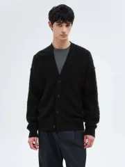 オーラリー ブラッシュド ウール カシミア シルク ニット カーディガンのサムネイル